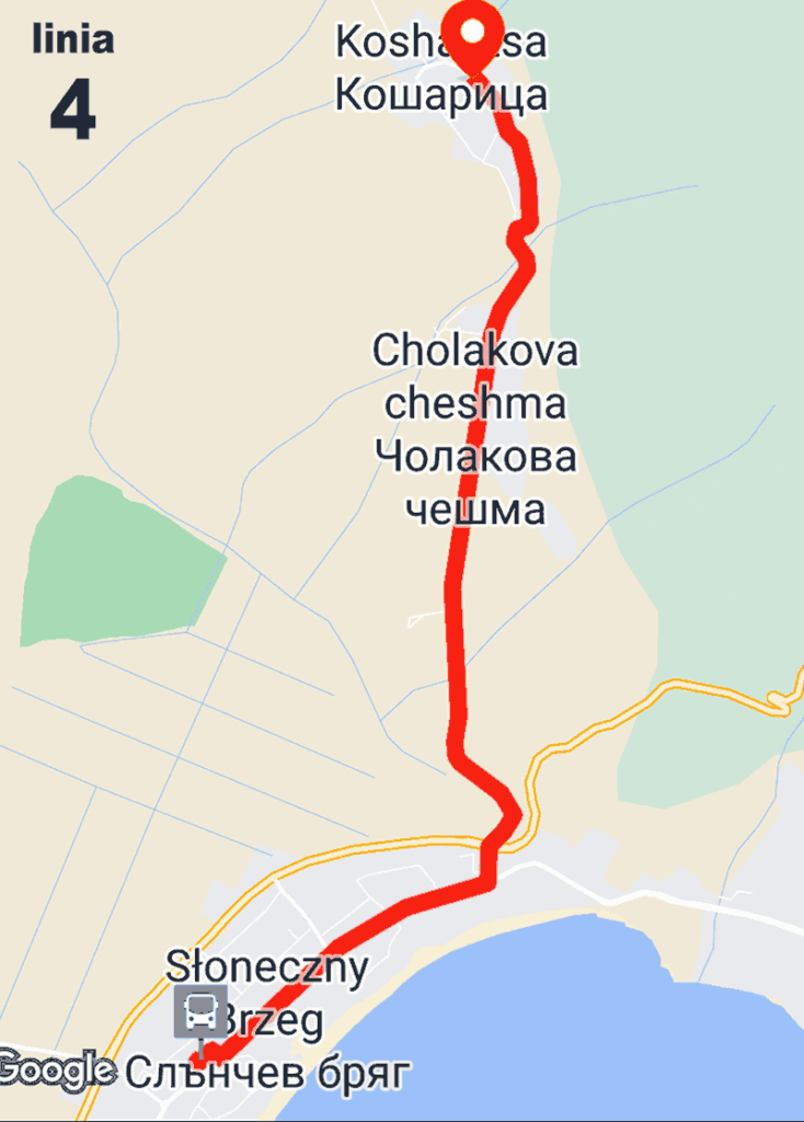 autobus linii 4 | Słoneczny Brzeg