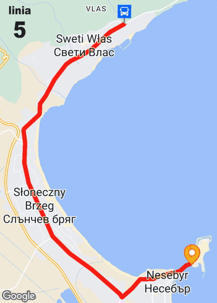 autobus linii 5 | Słoneczny Brzeg