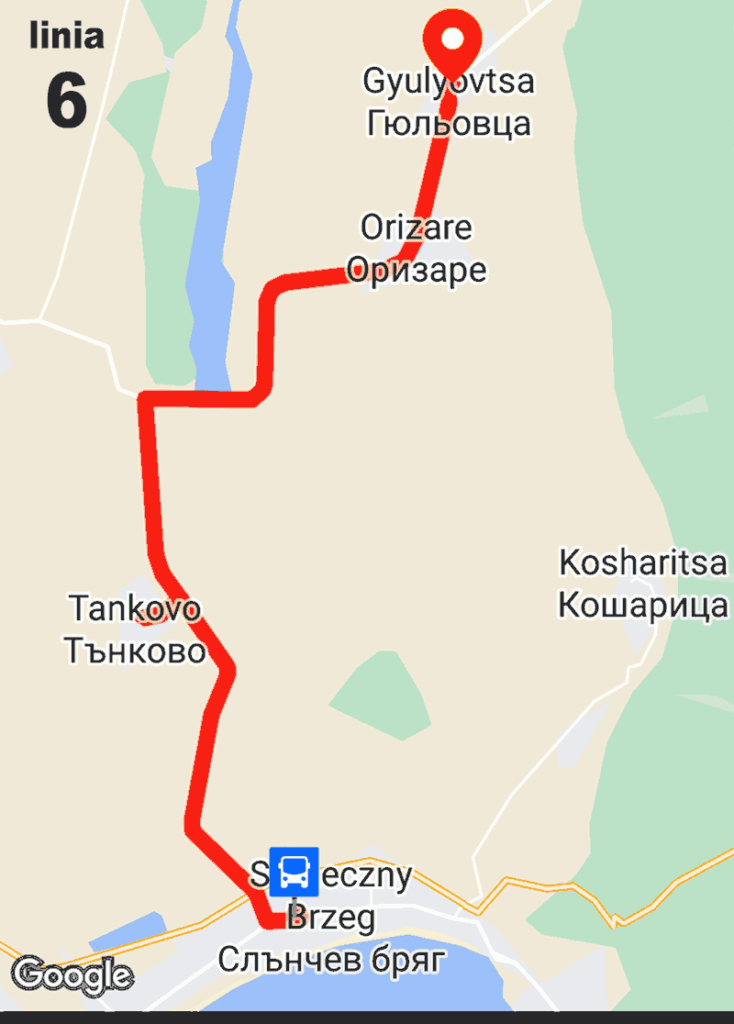 autobus linii 6 | Słoneczny Brzeg