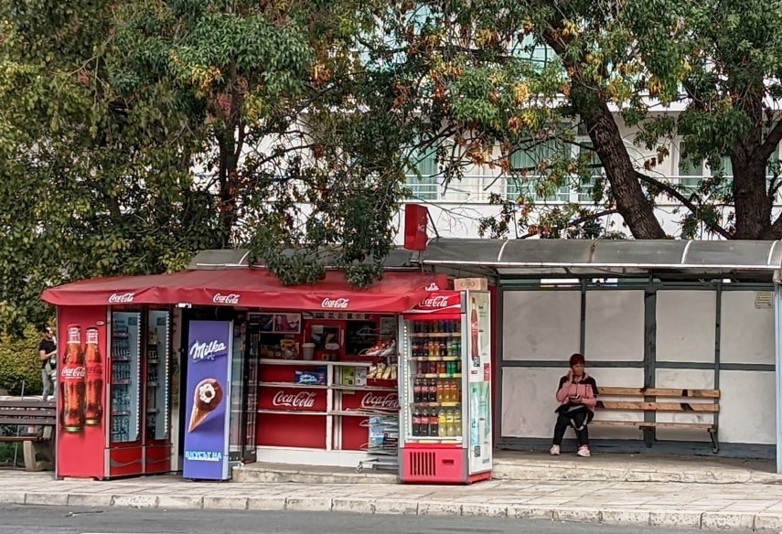 Widok na przystanek autobusowy Festa Panorama Nesebar